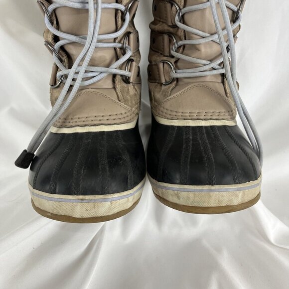 Sorel Joan of Arctic Beige Suede Winter Boots Women's Size 5 - Picture 6 of 12